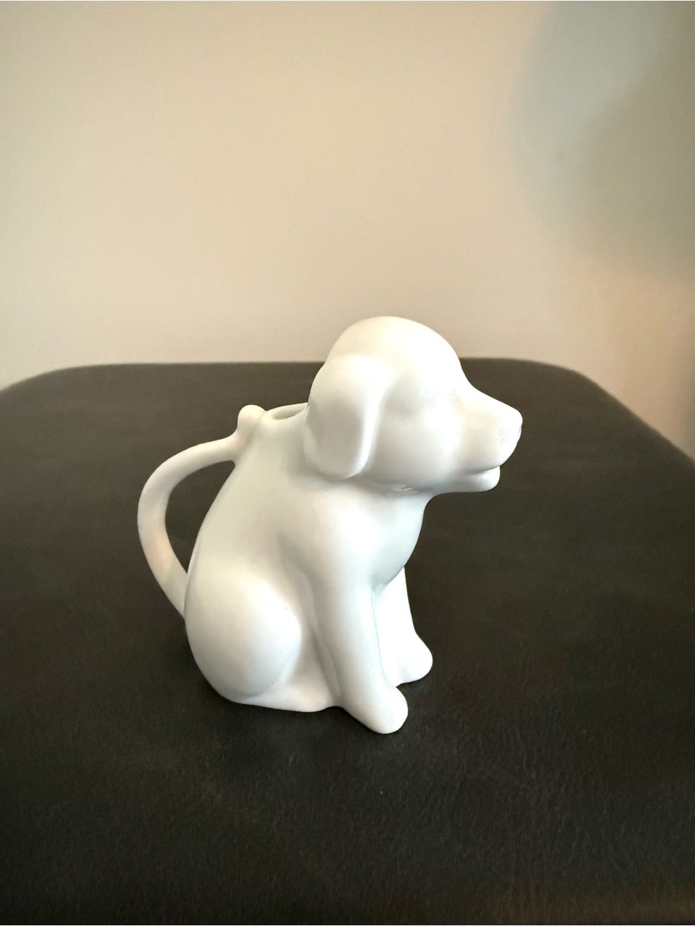 White Ceramic Puppy Creamer Pitcher